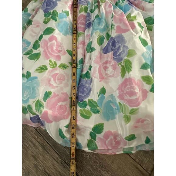 Jessica McClintock for Gunne Sax Pastel Floral Backless Dress Size 14 80s 90s - Picture 12 of 12